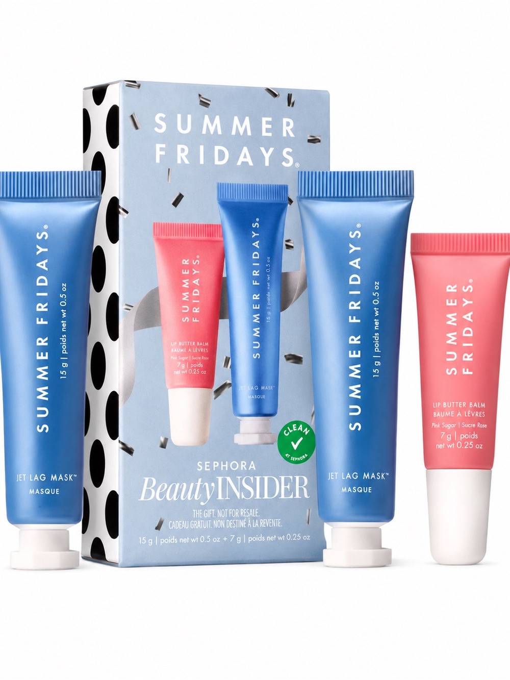 Summer Fridays Jet Lag Mask Duo & Lip Butter Balm Travel Essentials Set BN